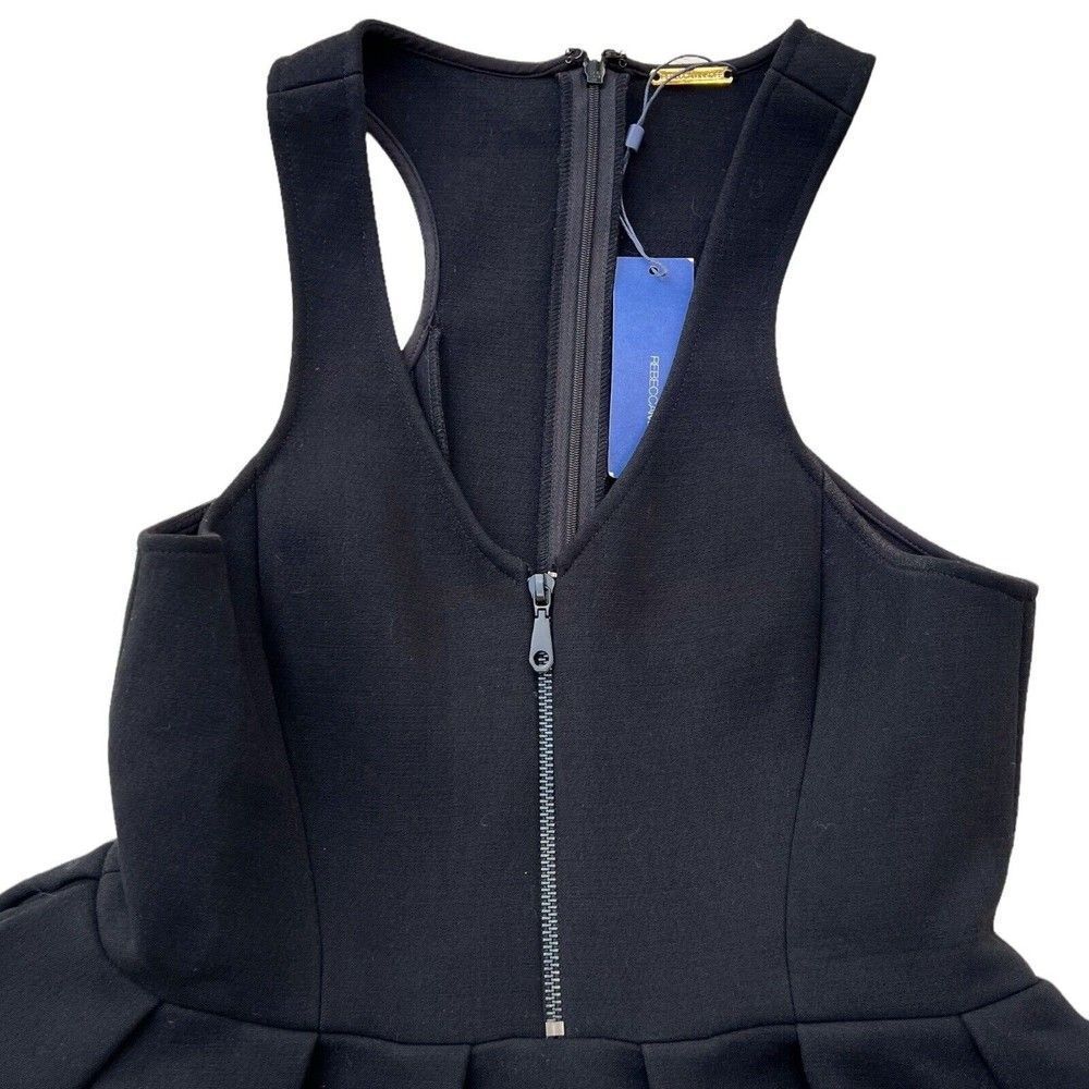 Rebecca Minkoff Dress Womens‎ Size 2 Black Mini A-line Sleeveless Heavy Cocktail - Picture 3 of 9